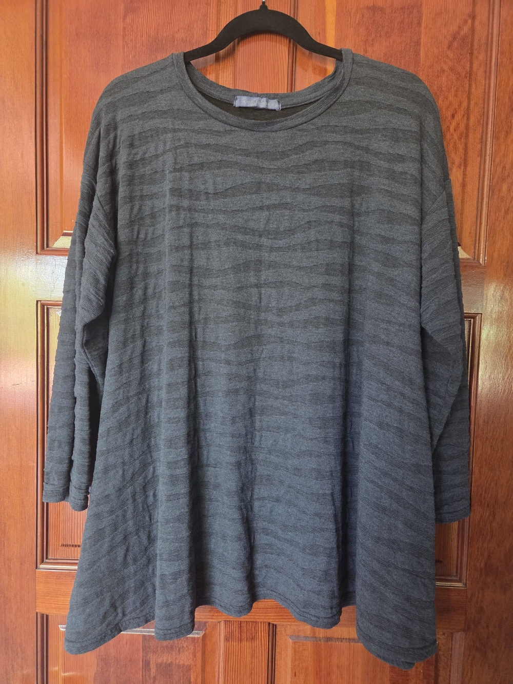 Cut Loose BLUE/Charcoal Stripe Long Sleeve Crewneck Top